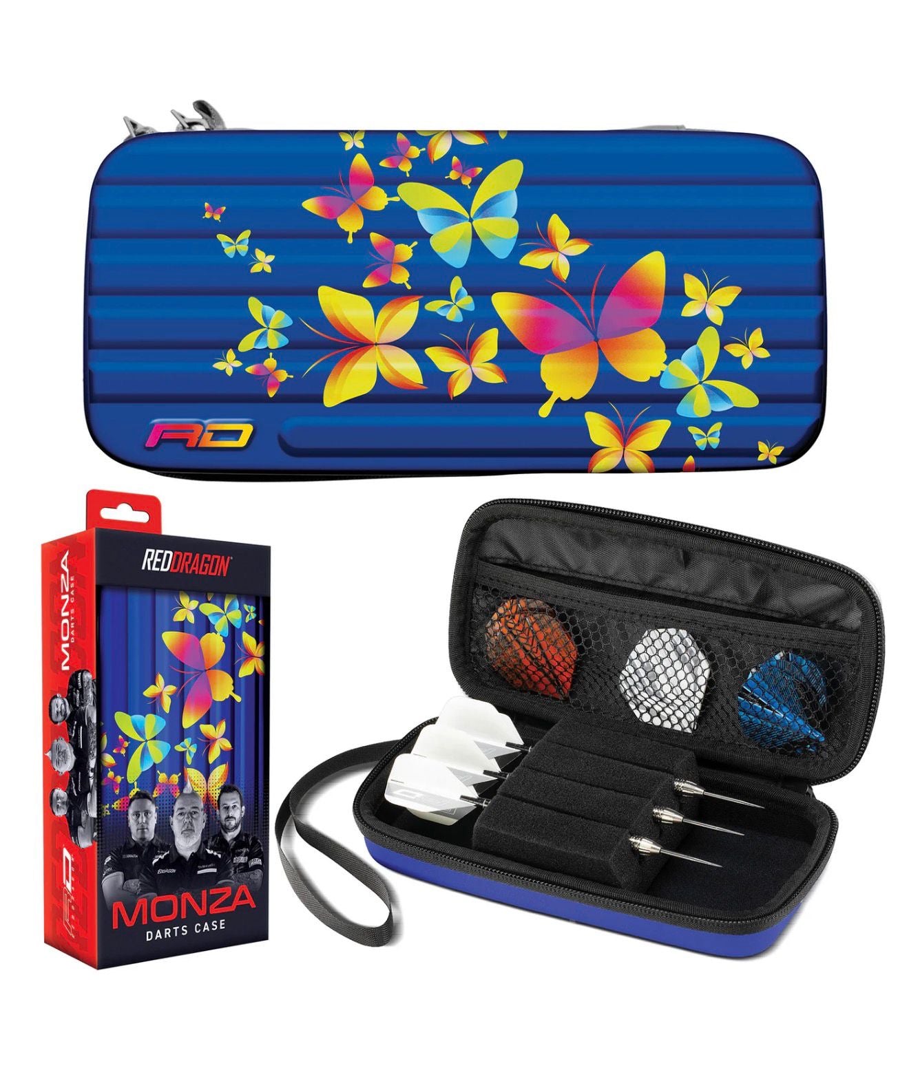 RED DRAGON MONZA WOMENS DARTS CASE BEAUTIFUL BUTTERFLY EDITION