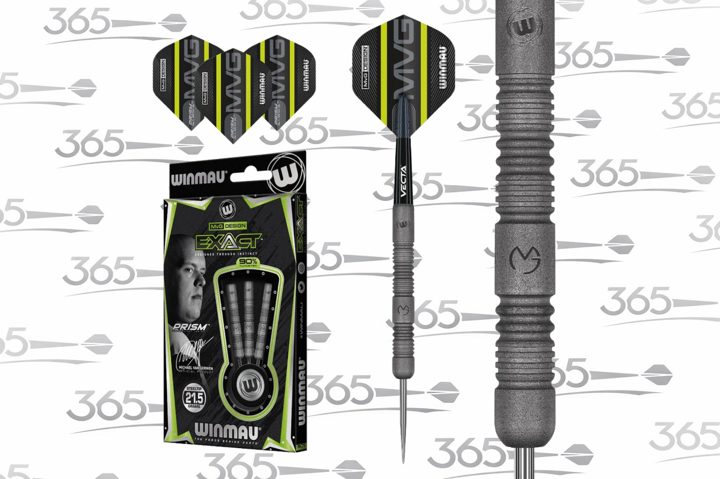 MvG DESIGN MICHAEL VAN GERWEN EXACT 21.5G 90% TUNGSTEN WINMAU DARTS