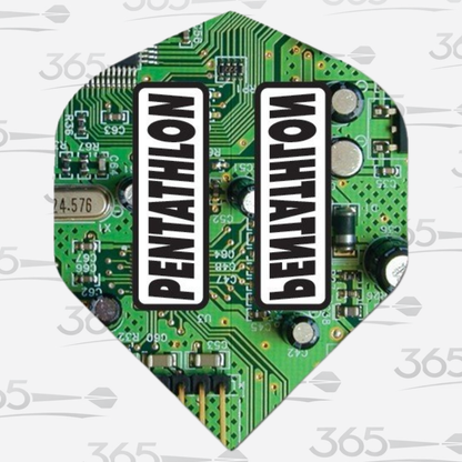 PENTATHLON CIRCUIT BOARD LUKE HUMPHRIES DART FLIGHTS SET