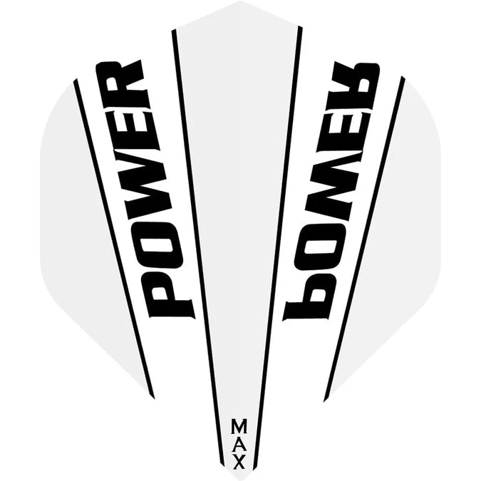 McCOY POWER MAX STANDARD WHITE AND TRANSPARENT DART FLIGHTS