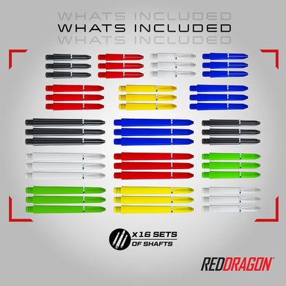 RED DRAGON DARTS ACCESSORIES PACK 200 PIECES - STEMS, TRIDENT 180, FLIGHTS, WAX