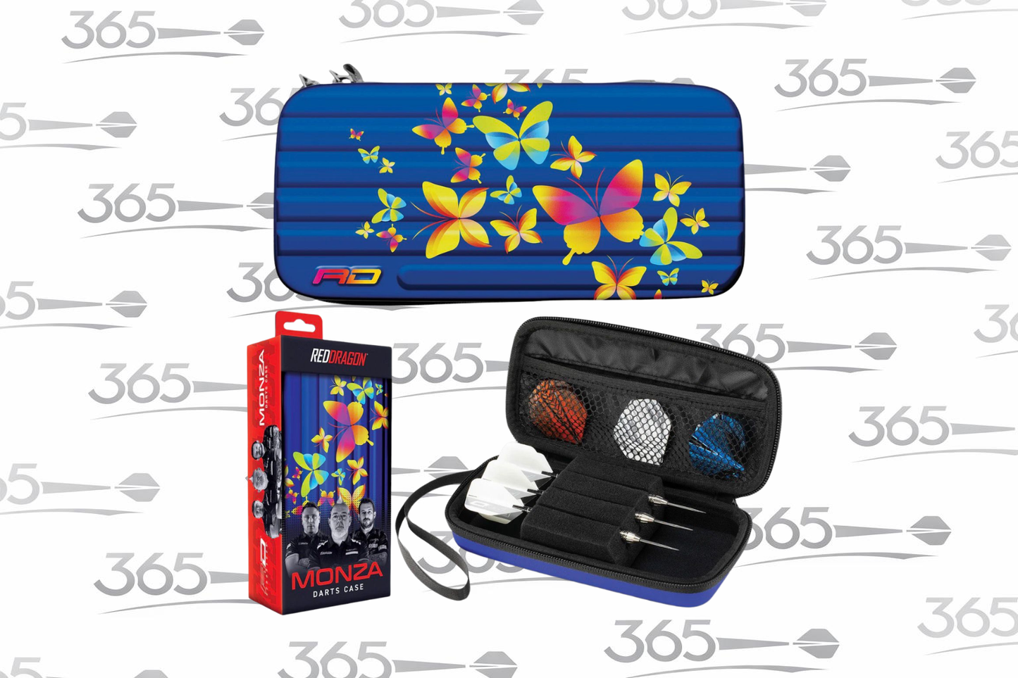 RED DRAGON MONZA WOMENS DARTS CASE BEAUTIFUL BUTTERFLY EDITION