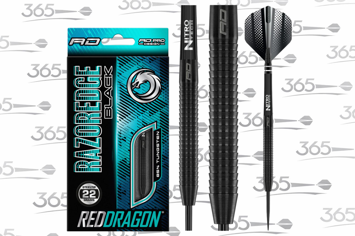 RED DRAGON RAZOR EDGE BLACK 22G 85% TUNGSTEN DARTS