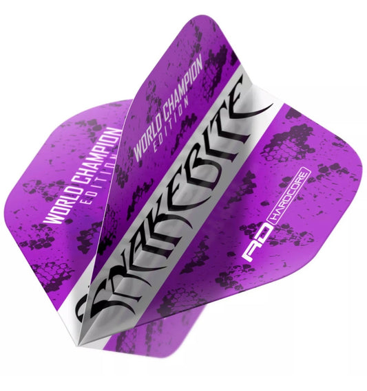 PETER WRIGHT SNAKEBITE WORLD CHAMPION PURPLE STANDARD DART FLIGHTS