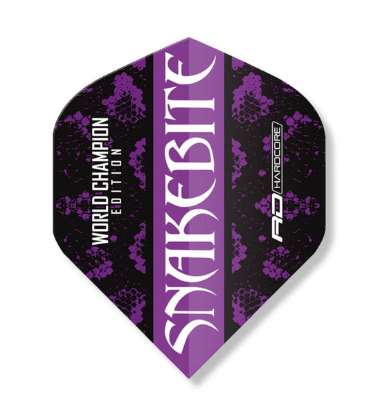 PETER WRIGHT SNAKEBITE PURPLE WORLD CHAMPION STANDARD DART FLIGHTS