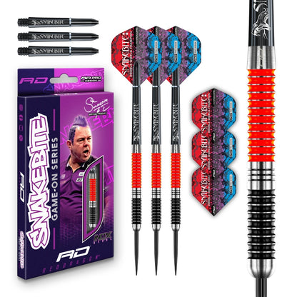 RED DRAGON GAME ON PROFESSIONAL PLAYER SERIES STEELTIP DARTS SET