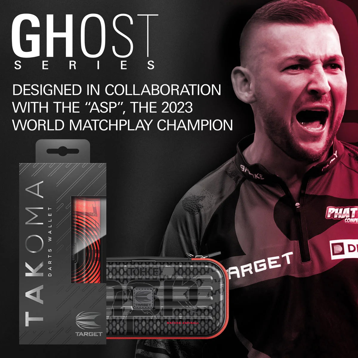 TARGET TAKOMA NATHAN ASPINALL THE ASP GHOST EDITION DARTS CASE