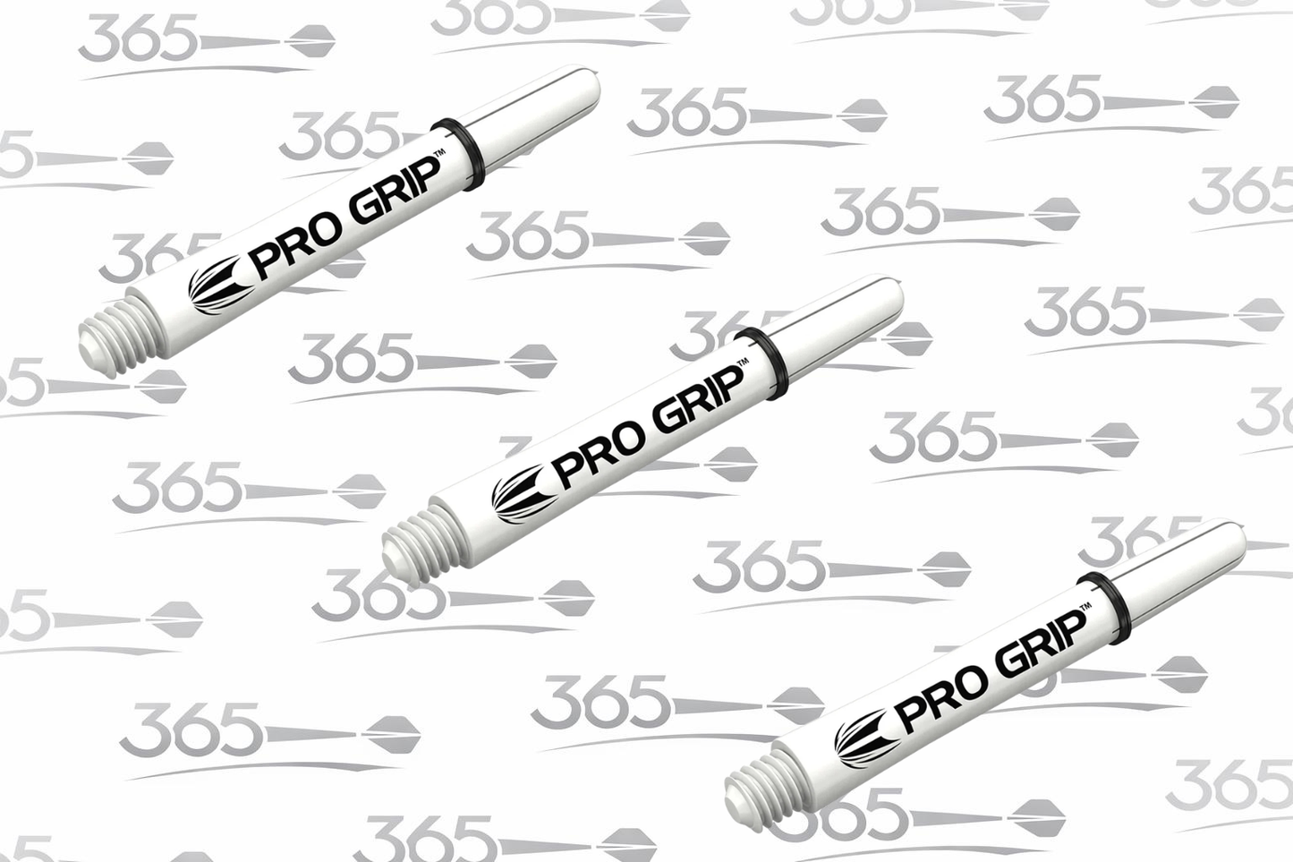 TARGET PRO GRIP DART SHAFTS STEMS WITH LOCKING RINGS, MEDIUM WHITE BAGGED