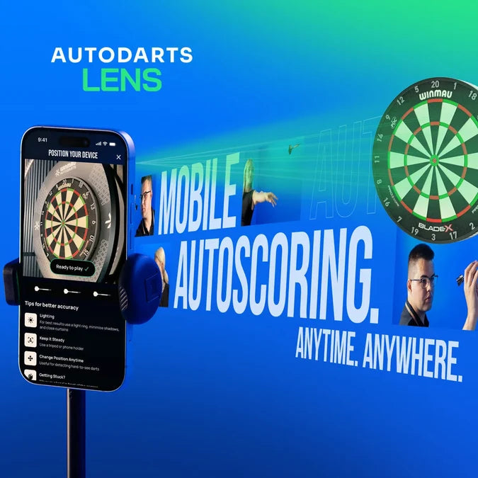 WINMAU AUTODARTS LENS DEVICE STAND + 12 MONTH PLUS MEMBERSHIP BUNDLE