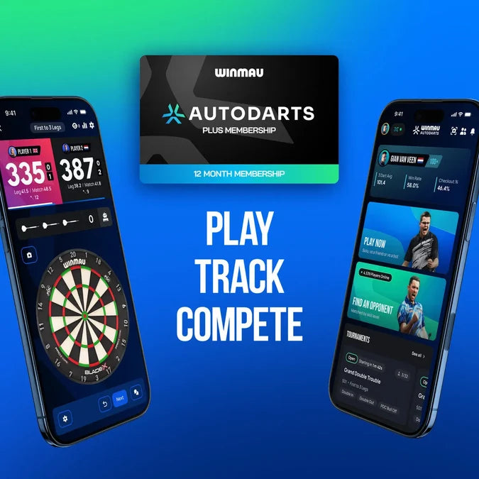 WINMAU AUTODARTS LENS DEVICE STAND + 12 MONTH PLUS MEMBERSHIP BUNDLE