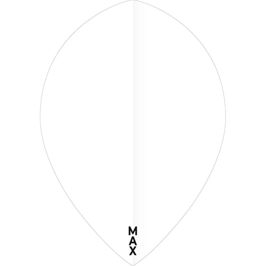 WHITE MAX PEAR 150 MICRON THICK DART FLIGHTS