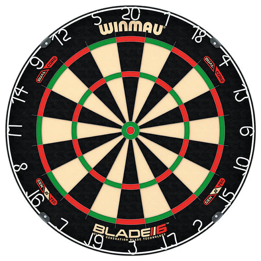 Winmau Blade 6 Dual Core Professional Bristle Dartboard - CLICK AND COLLECT