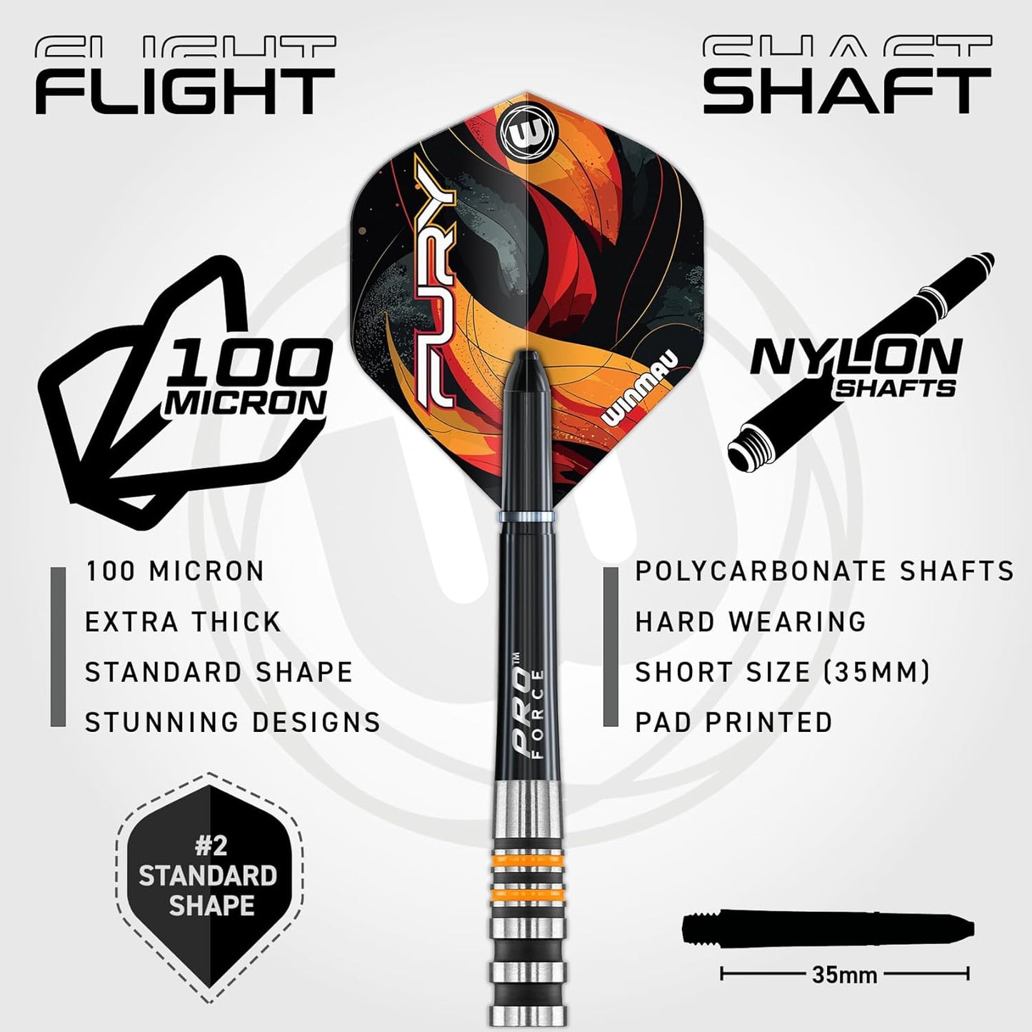 WINMAU FURY 90% TUNGSTEN DARTS 26G
