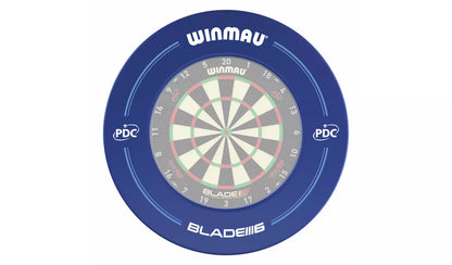 WINMAU BLADE 6 PDC PRINTED DARTBOARD SURROUND - BLUE