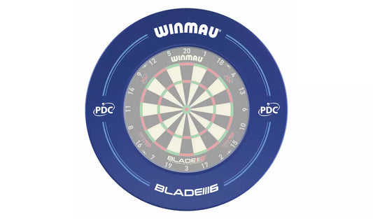 WINMAU BLADE 6 PDC PRINTED DARTBOARD SURROUND - BLUE