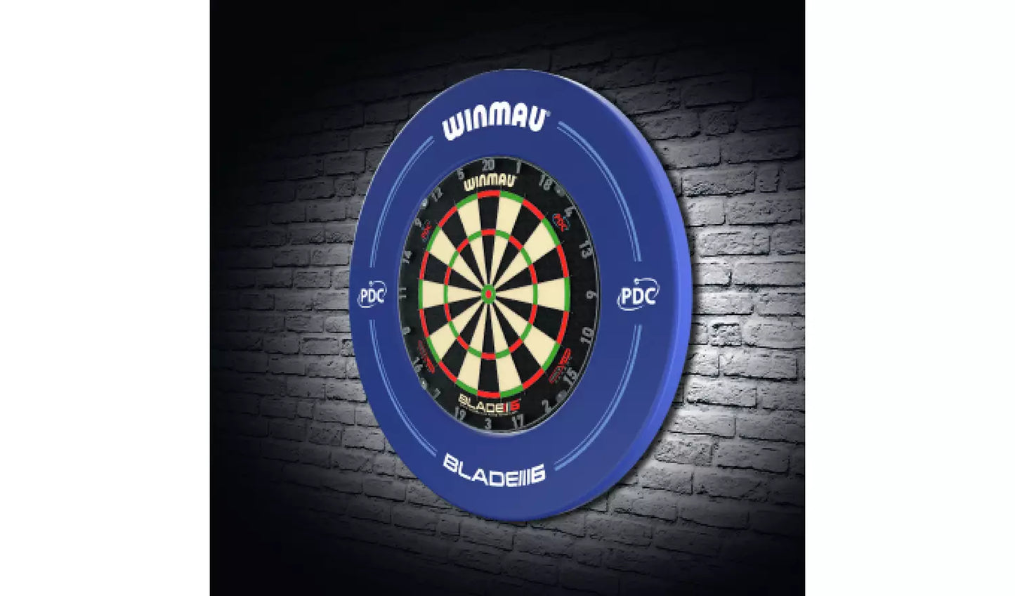 WINMAU BLADE 6 PDC PRINTED DARTBOARD SURROUND - BLUE