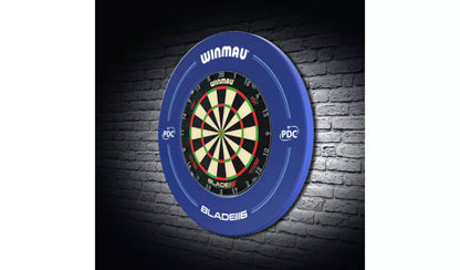 WINMAU BLADE 6 PDC PRINTED DARTBOARD SURROUND - BLUE