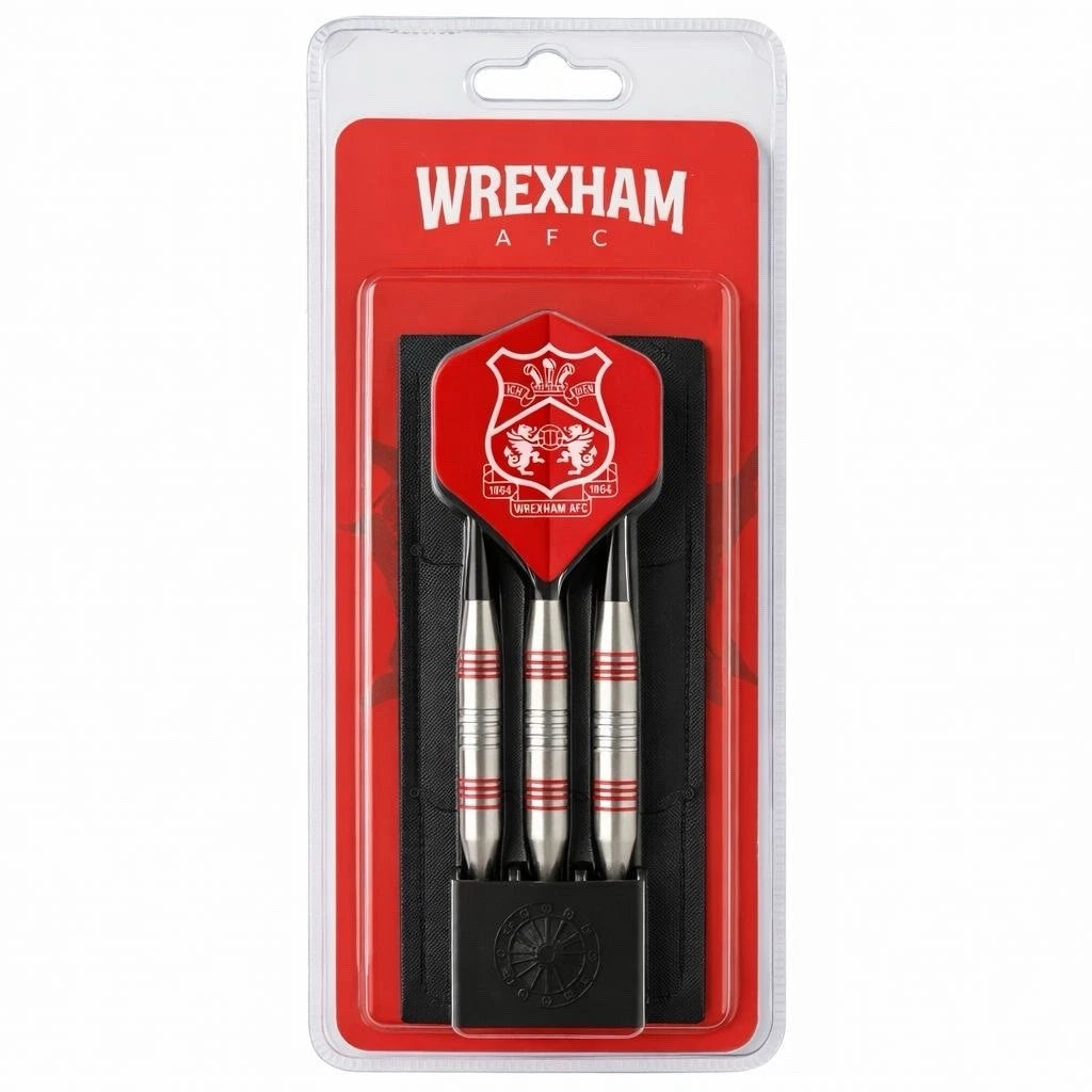 WREXHAM AFC FOOTBALL CLUB 23G BRASS DARTS SET