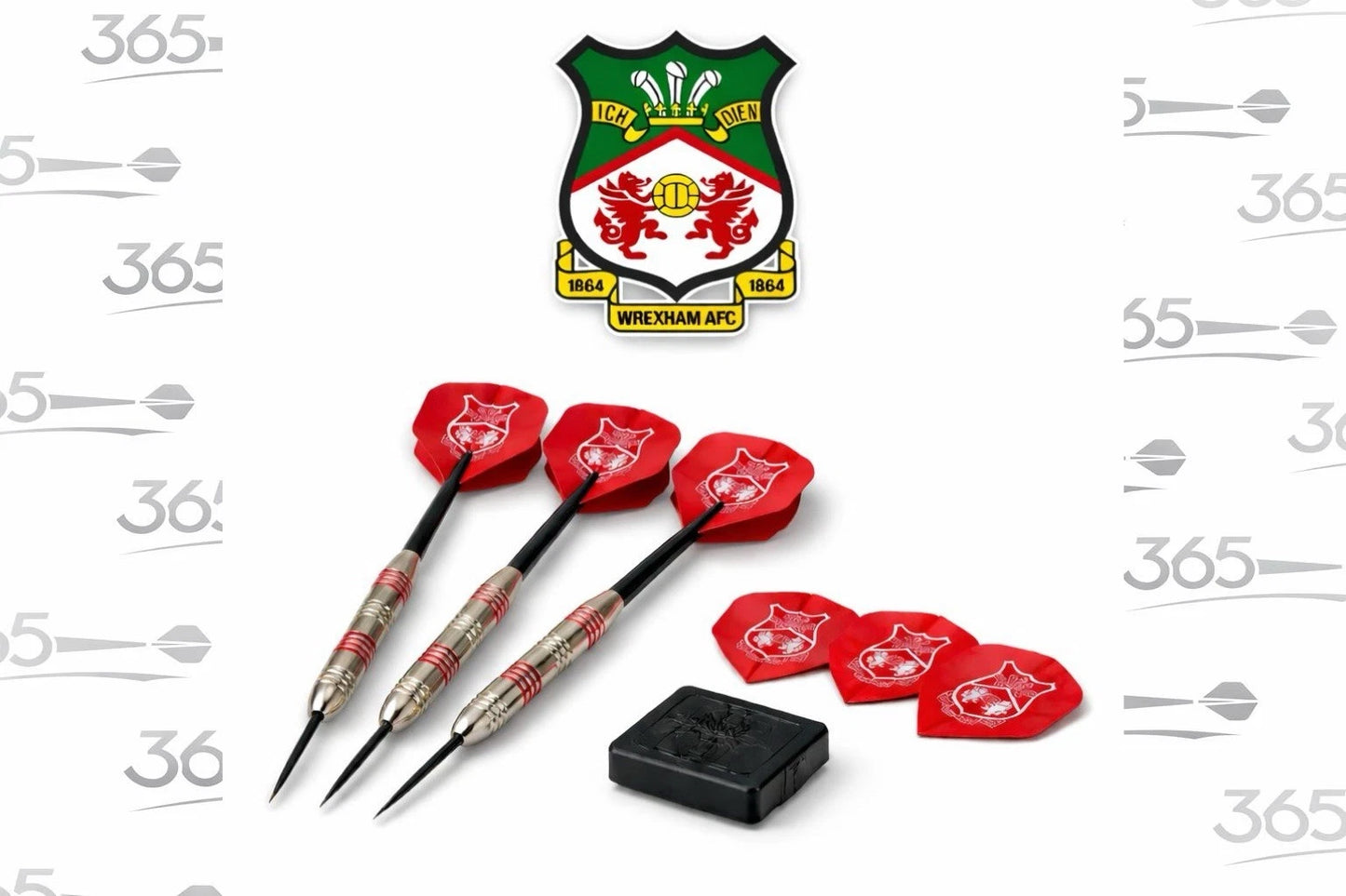 WREXHAM AFC FOOTBALL CLUB 23G BRASS DARTS SET