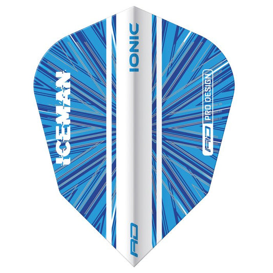 GERWYN PRICE ICEMAN RED DRAGON IONIC BLUE BURST V-STANDARD DART FLIGHTS SET
