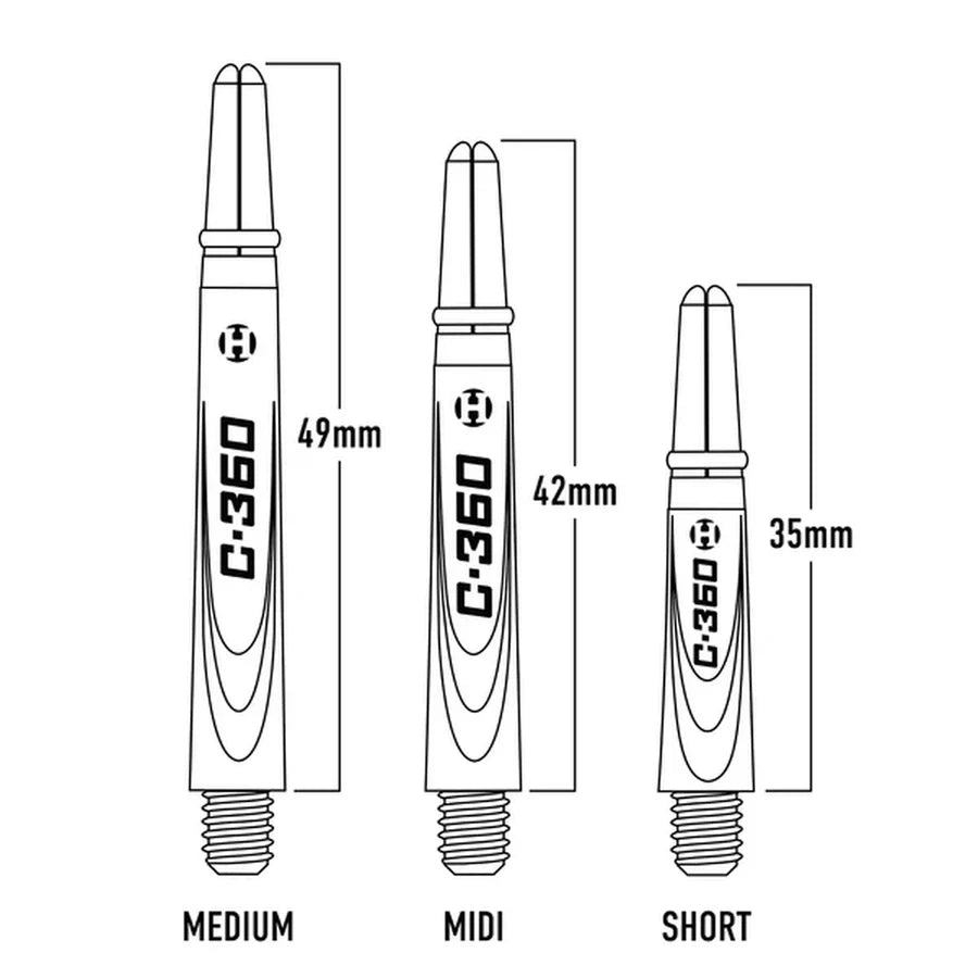 HARROWS CARBON 360 DART STEMS - WITH ROTATING CARBON TOP