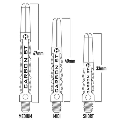 HARROWS CARBON ST DART STEMS - BLACK