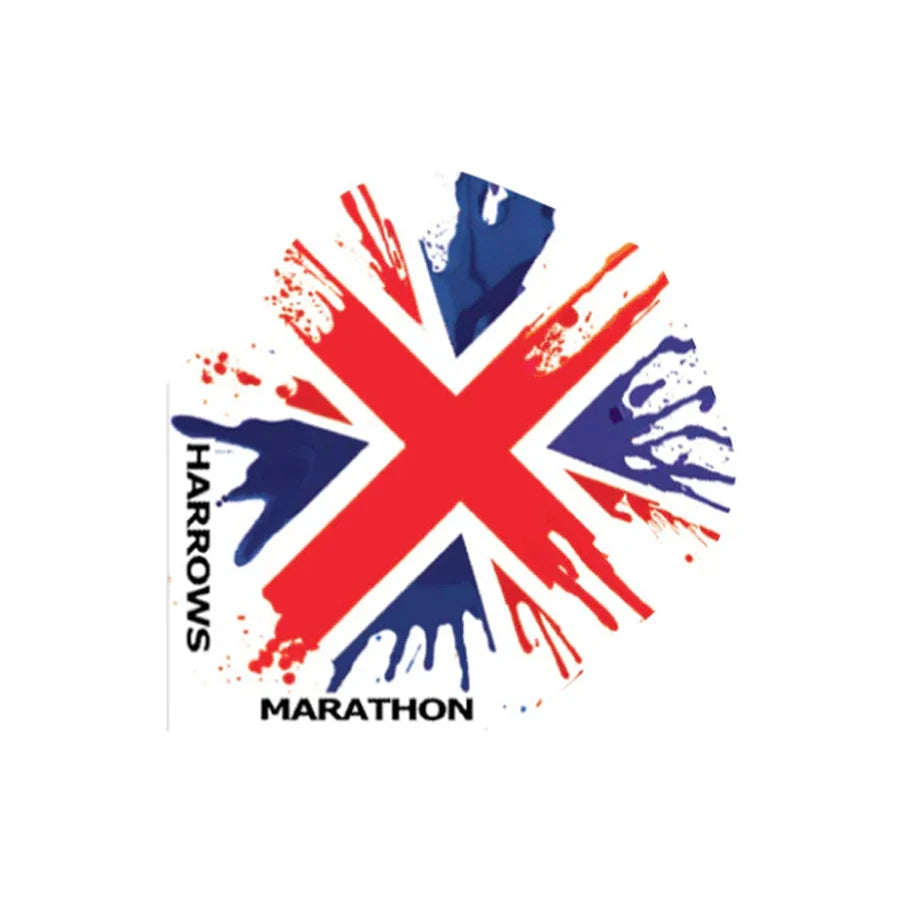 HARROWS MARATHON UNION JACK SPLAT DART FLIGHTS