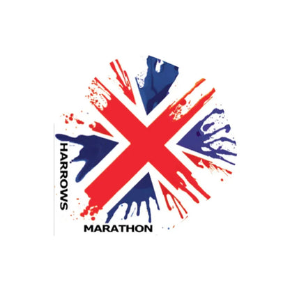 HARROWS MARATHON UNION JACK SPLAT DART FLIGHTS