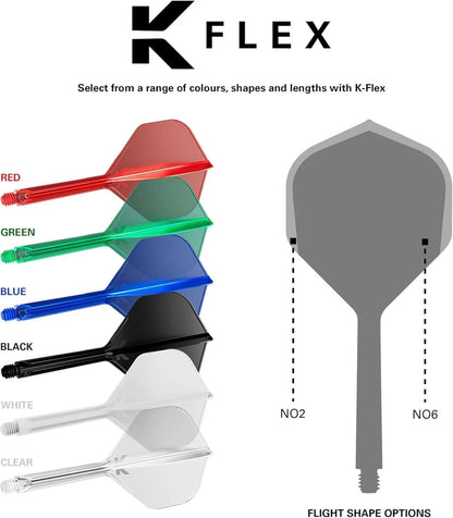 TARGET K-FLEX FLIGHT AND SHAFT SYSTEM - VARIOUS COLOURS AND SIZES