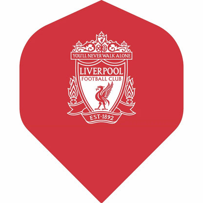 LIVERPOOL FOOTBALL CLUB RED WITH WHITE CREST DART FLIGHTS