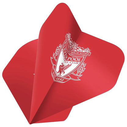 LIVERPOOL FOOTBALL CLUB RED WITH WHITE CREST DART FLIGHTS