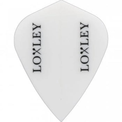 LOXLEY WHITE 150 MICRON THICK KITE SHAPED STYLISH DART FLIGHTS