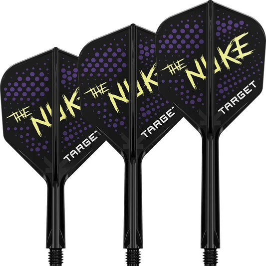 TARGET LUKE 'THE NUKE' LITTLER K-FLEX ONE PIECE DART FLIGHTS SHAFT - NO6 SHORT