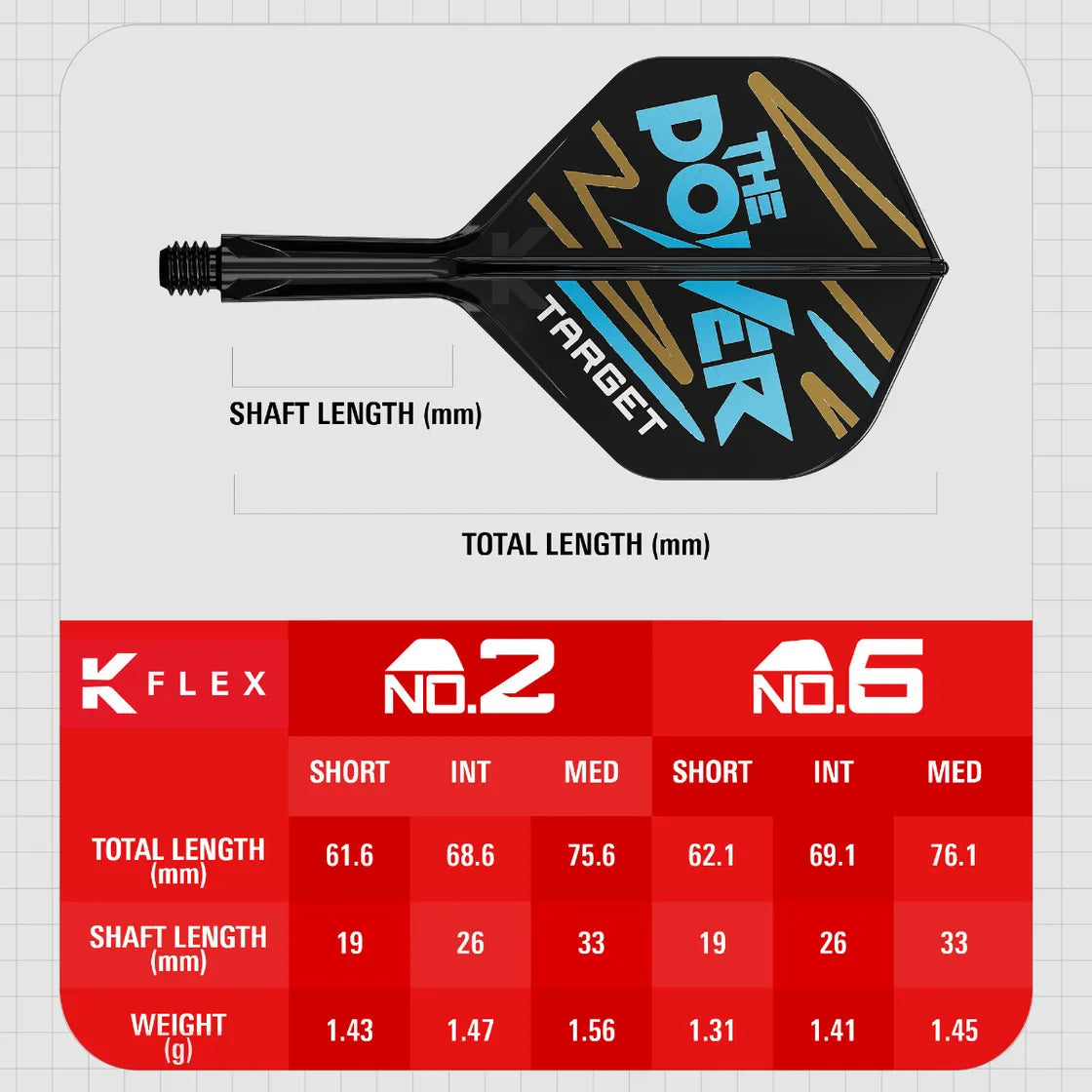 TARGET K FLEX PHIL TAYLOR THE POWER NO2 INTERMEDIATE 26MM