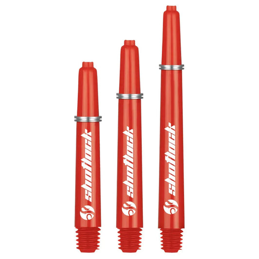 SHOT DARTS - SHOT LOCK DART SHAFTS/STEMS RED INTERMEDIATE/INBETWEEN SIZE