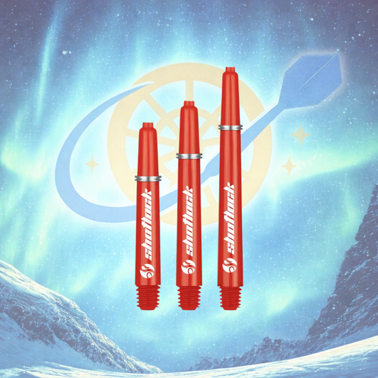 SHOT DARTS - SHOT LOCK DART SHAFTS/STEMS RED INTERMEDIATE/INBETWEEN SIZE