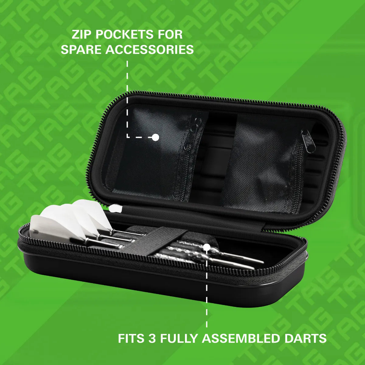 TARGET TAKOMA TAG GREEN WALLET DARTS CASE