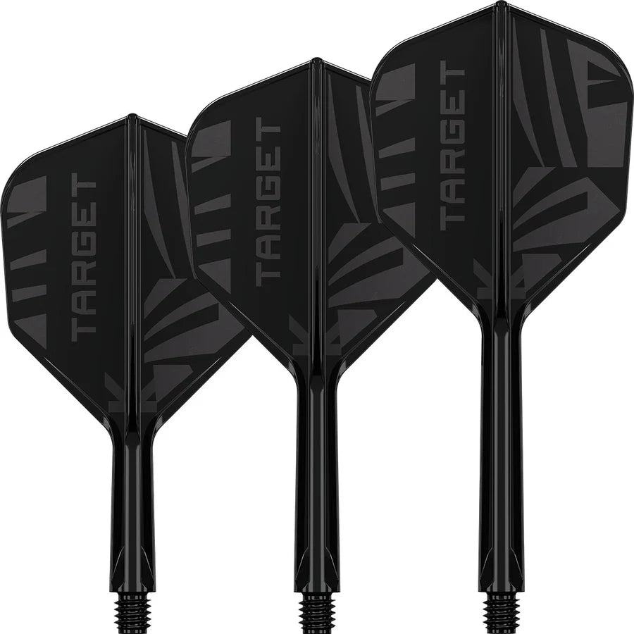NEW TARGET PRINTED BLACK K-FLEX INTEGRATED FLIGHTS & SHAFTS