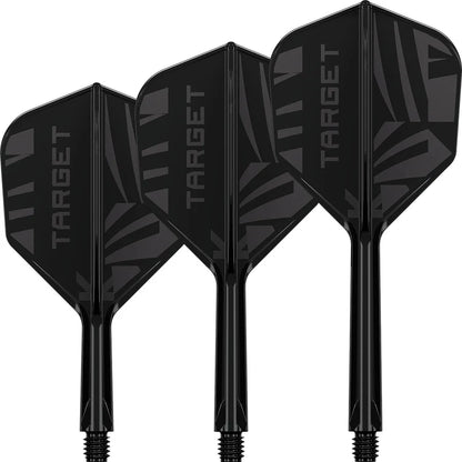 NEW TARGET PRINTED BLACK K-FLEX INTEGRATED FLIGHTS & SHAFTS