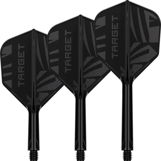 NEW TARGET PRINTED BLACK K-FLEX INTEGRATED FLIGHTS & SHAFTS