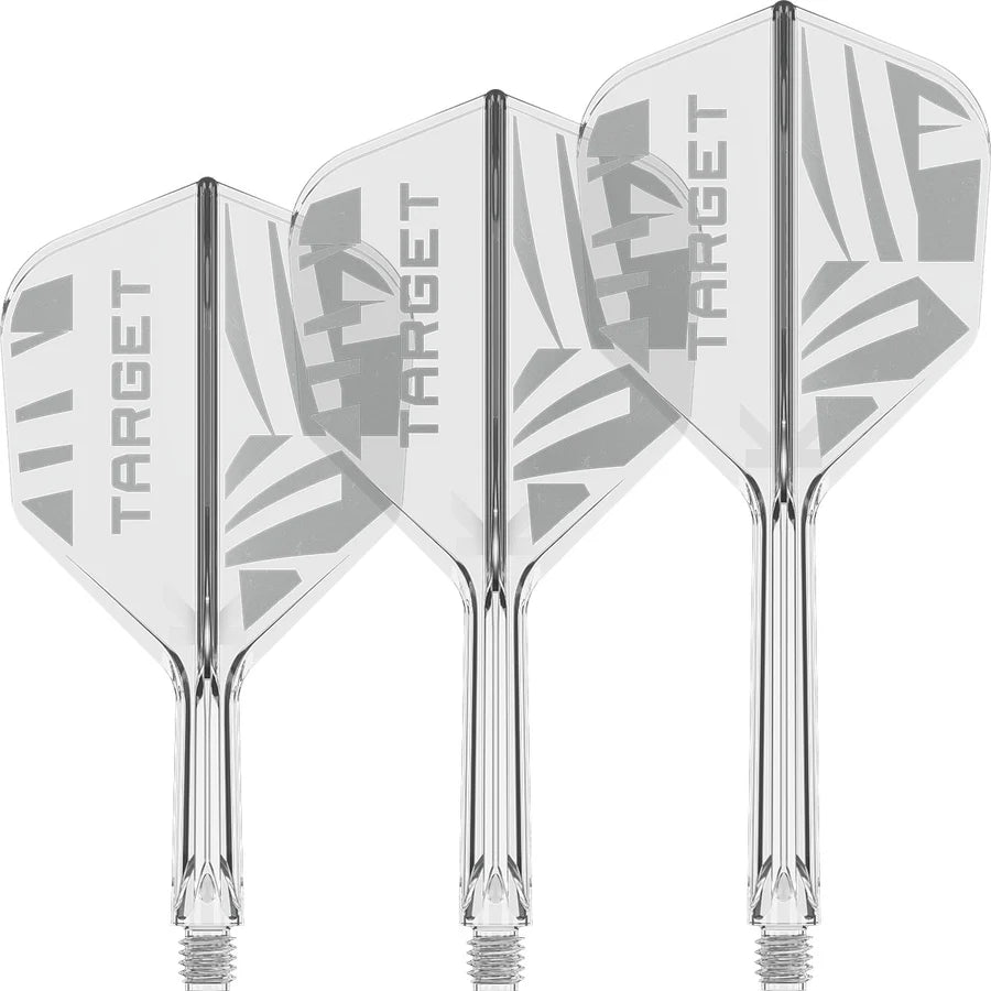 NEW TARGET PRINTED CLEAR K-FLEX INTEGRATED FLIGHTS & SHAFTS