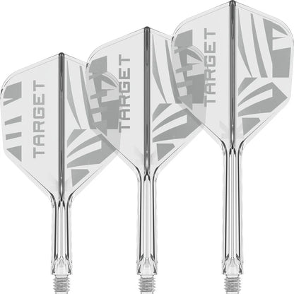 NEW TARGET PRINTED CLEAR K-FLEX INTEGRATED FLIGHTS & SHAFTS