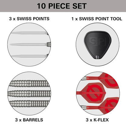 NEW TARGET GROUP 0 02 SWISS POINT 50% TUNGSTEN STEEL TIP DARTS