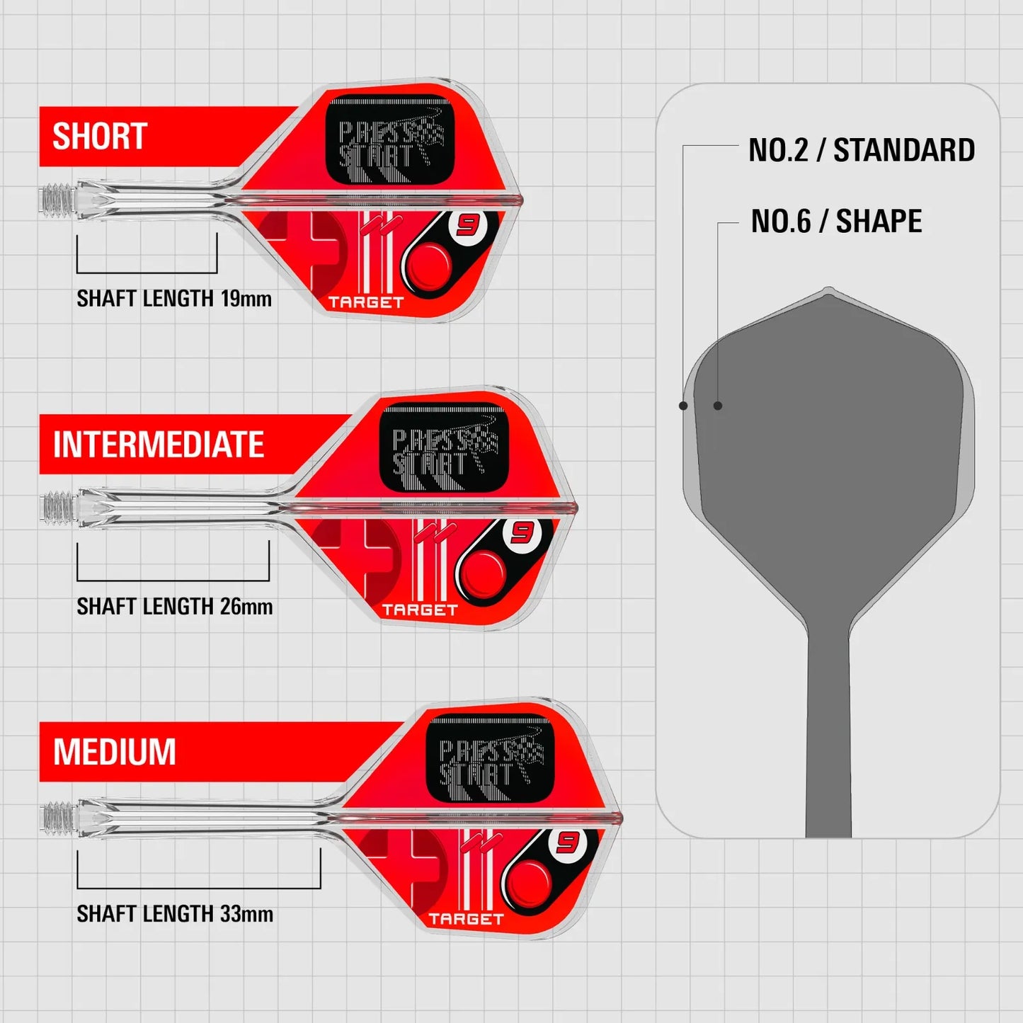 TARGET K FLEX PRESS START RED NO6 SHORT 19MM