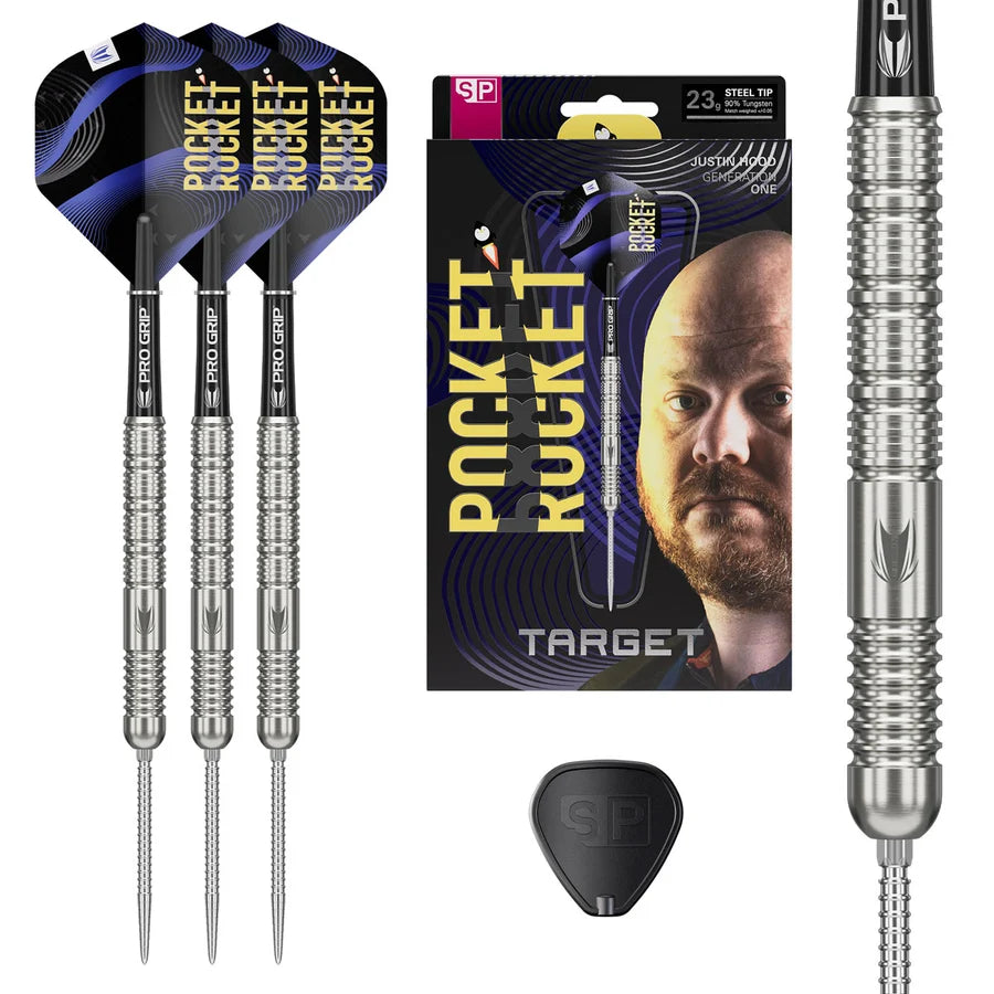 NEW TARGET JUSTIN HOOD G1 SWISS POINT 90% TUNGSTEN STEEL TIP DARTS