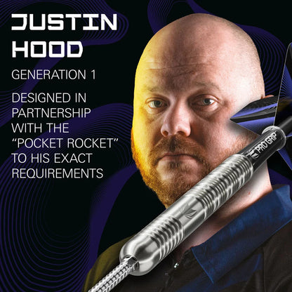 NEW TARGET JUSTIN HOOD G1 SWISS POINT 90% TUNGSTEN STEEL TIP DARTS