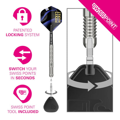 NEW TARGET JUSTIN HOOD G1 SWISS POINT 90% TUNGSTEN STEEL TIP DARTS