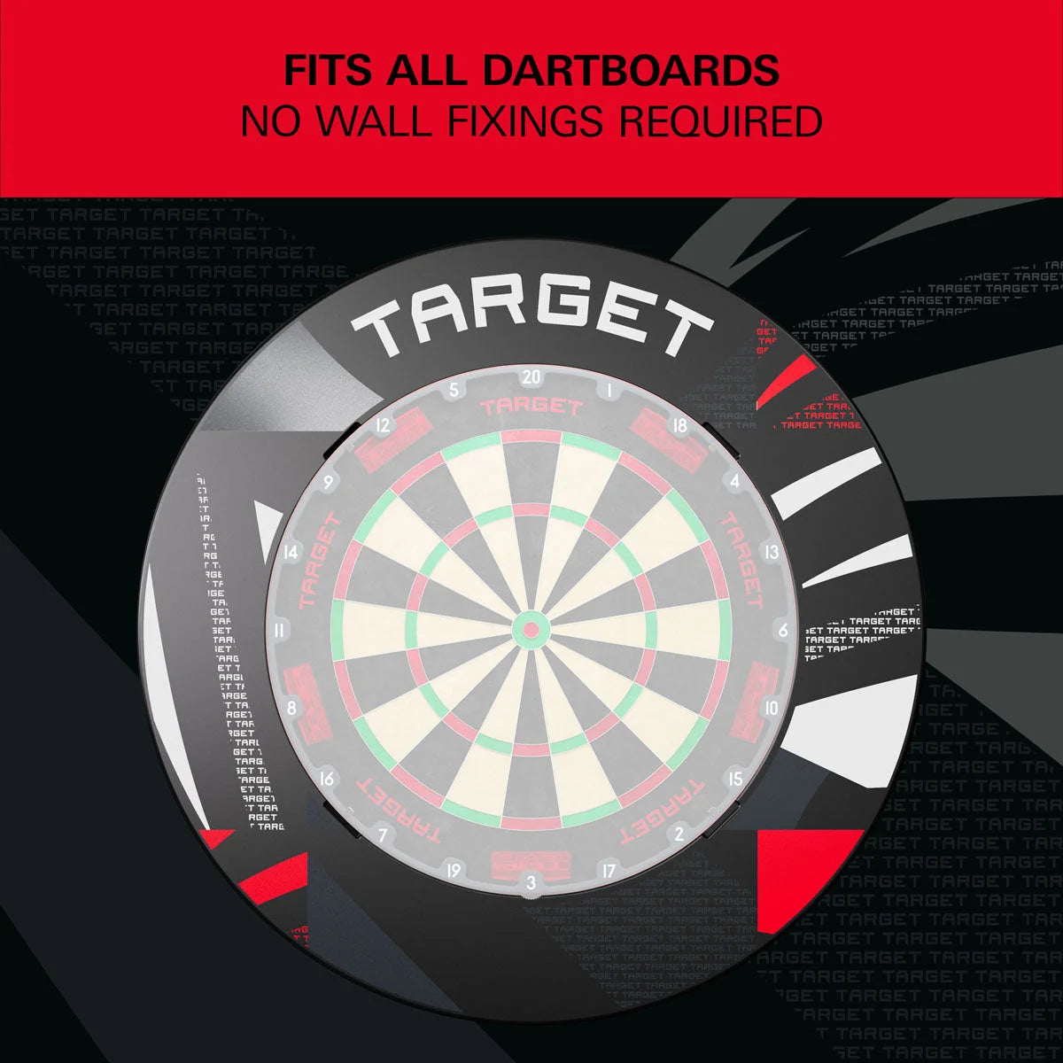 Target Patterned Notched Dartboard Surround