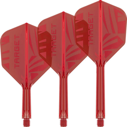 NEW TARGET PRINTED RED K-FLEX INTEGRATED FLIGHTS & SHAFTS