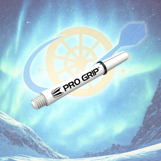TARGET PRO GRIP DART SHAFTS STEMS WITH LOCKING RINGS, MEDIUM WHITE BAGGED